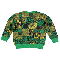 Cook Islands Mere Kiritimiti Kid Ugly Christmas Sweater Pacific Patchwork Xmas Vibes LT9 - Polynesian Pride