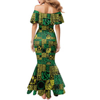 Cook Islands Mere Kiritimiti Mermaid Dress Pacific Patchwork Xmas Vibes LT9 - Polynesian Pride