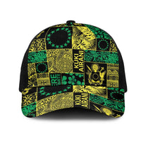 Cook Islands Mere Kiritimiti Mesh Trucker Cap Pacific Patchwork Xmas Vibes - Polynesian Pride