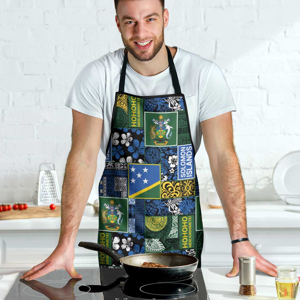 Solomon Islands Meri Kirihimete Apron Pacific Patchwork Xmas Vibes - Polynesian Pride
