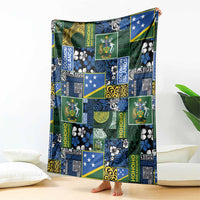 Solomon Islands Meri Kirihimete Blanket Pacific Patchwork Xmas Vibes - Polynesian Pride