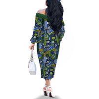 Solomon Islands Meri Kirihimete Family Matching Off The Shoulder Long Sleeve Dress and Hawaiian Shirt Pacific Patchwork Xmas Vibes LT9 - Polynesian Pride