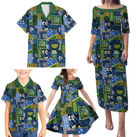 Solomon Islands Meri Kirihimete Family Matching Puletasi and Hawaiian Shirt Pacific Patchwork Xmas Vibes LT9 - Polynesian Pride