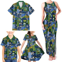 Solomon Islands Meri Kirihimete Family Matching Tank Maxi Dress and Hawaiian Shirt Pacific Patchwork Xmas Vibes LT9 - Polynesian Pride