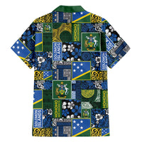 Solomon Islands Meri Kirihimete Family Matching Tank Maxi Dress and Hawaiian Shirt Pacific Patchwork Xmas Vibes LT9 - Polynesian Pride