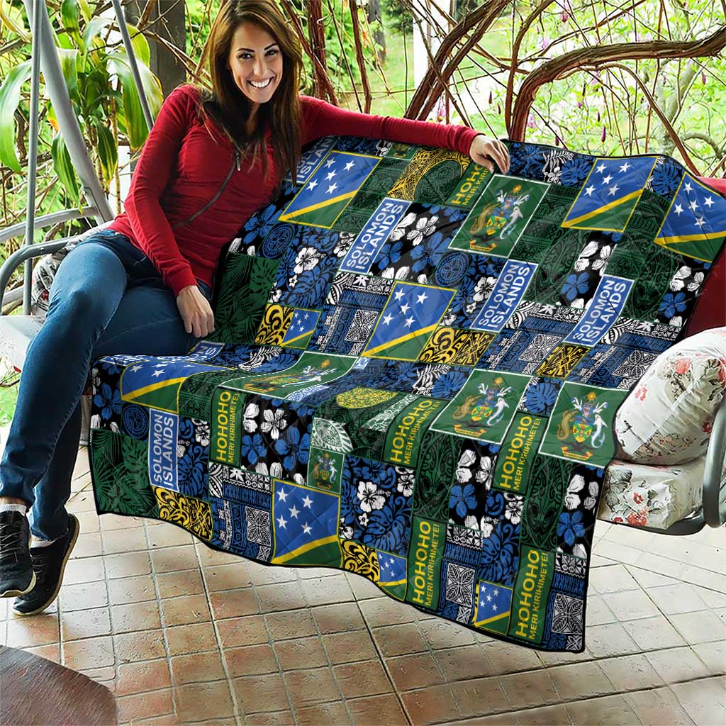Solomon Islands Meri Kirihimete Quilt Pacific Patchwork Xmas Vibes - Polynesian Pride