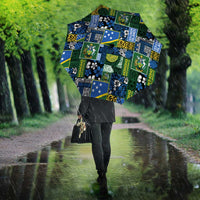 Solomon Islands Meri Kirihimete Umbrella Pacific Patchwork Xmas Vibes - Polynesian Pride