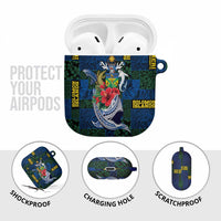 Solomon Islands Meri Kirihimete AirPods Case Funny Santa Riding Shark - Polynesian Pride