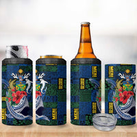 Solomon Islands Meri Kirihimete 4 in 1 Can Cooler Tumbler Funny Santa Riding Shark LT9 - Polynesian Pride