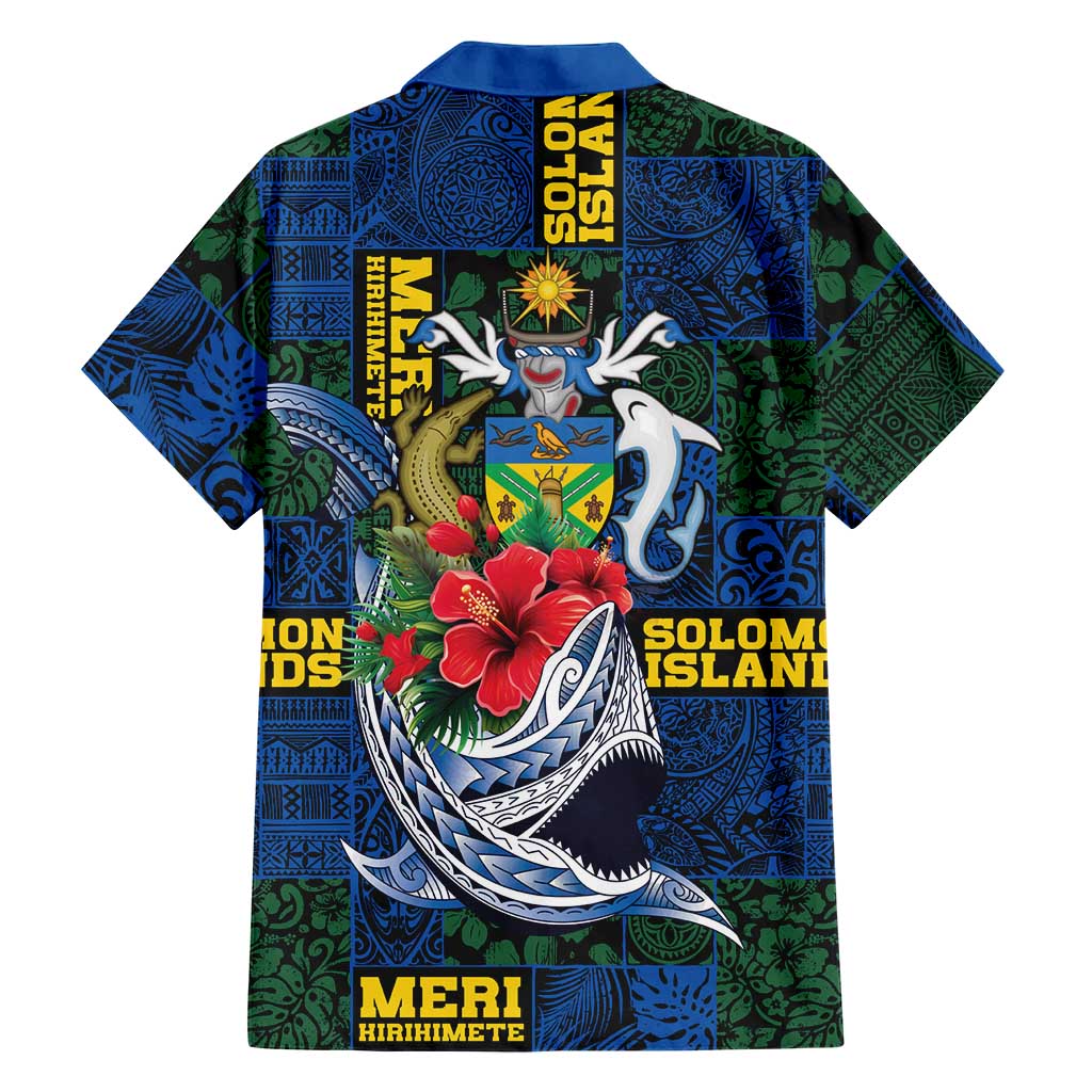 Solomon Islands Meri Kirihimete Family Matching Mermaid Dress and Hawaiian Shirt Funny Santa Riding Shark LT9 - Polynesian Pride