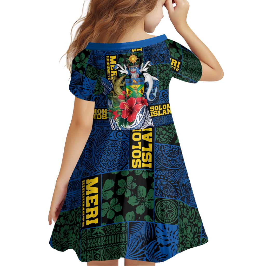 Solomon Islands Meri Kirihimete Family Matching Summer Maxi Dress and Hawaiian Shirt Funny Santa Riding Shark LT9 - Polynesian Pride
