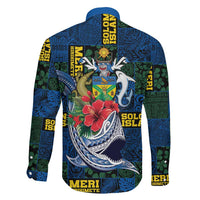 Solomon Islands Meri Kirihimete Family Matching Summer Maxi Dress and Hawaiian Shirt Funny Santa Riding Shark LT9 - Polynesian Pride