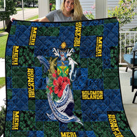Solomon Islands Meri Kirihimete Quilt Funny Santa Riding Shark LT9 Blue - Polynesian Pride