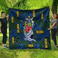 Solomon Islands Meri Kirihimete Quilt Funny Santa Riding Shark LT9 - Polynesian Pride