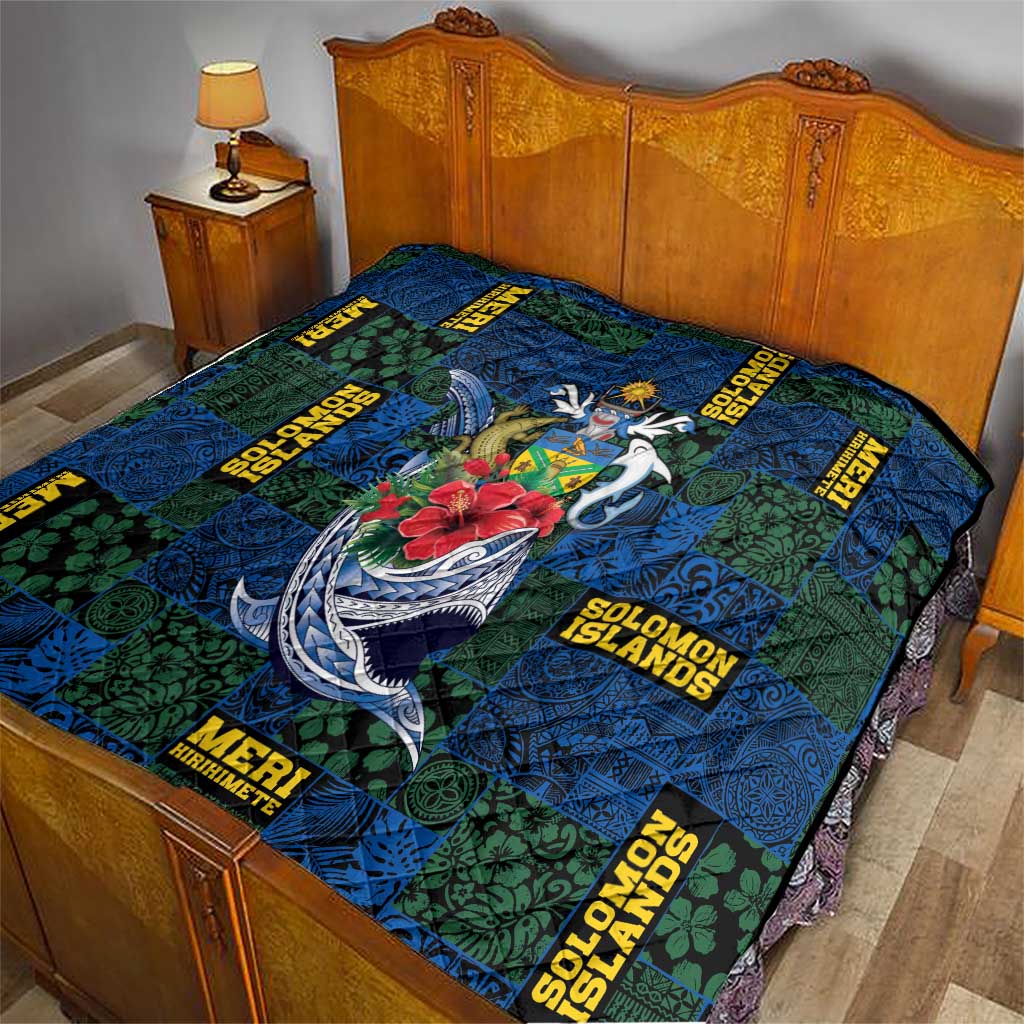 Solomon Islands Meri Kirihimete Quilt Funny Santa Riding Shark LT9 - Polynesian Pride