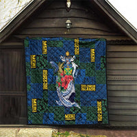 Solomon Islands Meri Kirihimete Quilt Funny Santa Riding Shark LT9 - Polynesian Pride