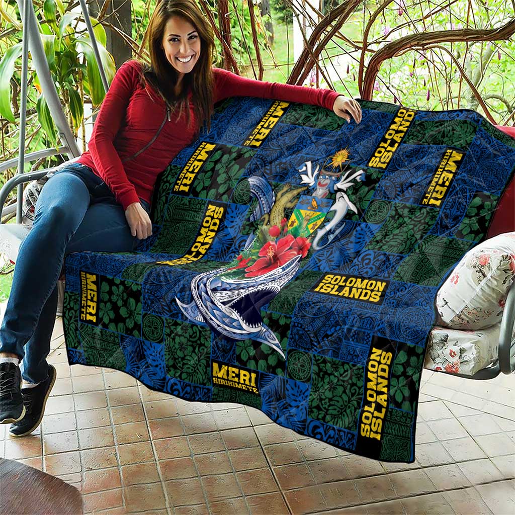 Solomon Islands Meri Kirihimete Quilt Funny Santa Riding Shark LT9 - Polynesian Pride