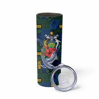 Solomon Islands Meri Kirihimete Skinny Tumbler Funny Santa Riding Shark LT9 - Polynesian Pride