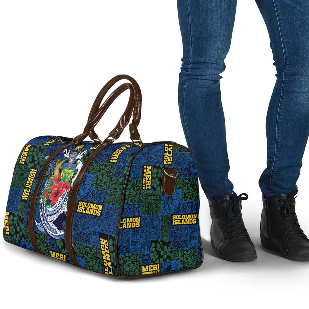 Solomon Islands Meri Kirihimete Travel Bag Funny Santa Riding Shark LT9 - Polynesian Pride