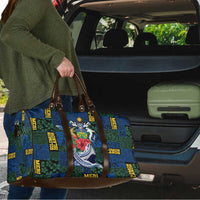 Solomon Islands Meri Kirihimete Travel Bag Funny Santa Riding Shark LT9 - Polynesian Pride
