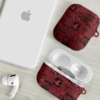 Black Tonga Kilisimasi Fiefia AirPods Case Pacific Patchwork Xmas Vibes LT9 - Polynesian Pride