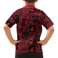 Black Tonga Kilisimasi Fiefia Family Matching Puletasi and Hawaiian Shirt Pacific Patchwork Xmas Vibes LT9 - Polynesian Pride