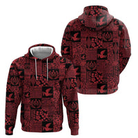 Black Tonga Kilisimasi Fiefia Hoodie Pacific Patchwork Xmas Vibes - Polynesian Pride
