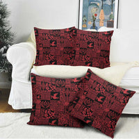Black Tonga Kilisimasi Fiefia Pillow Cover Pacific Patchwork Xmas Vibes LT9 - Polynesian Pride