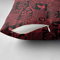 Black Tonga Kilisimasi Fiefia Pillow Cover Pacific Patchwork Xmas Vibes LT9 - Polynesian Pride