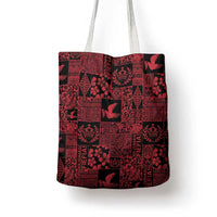 Black Tonga Kilisimasi Fiefia Tote Bag Pacific Patchwork Xmas Vibes LT9 - Polynesian Pride