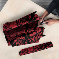 Black Tonga Kilisimasi Fiefia Umbrella Pacific Patchwork Xmas Vibes - Polynesian Pride