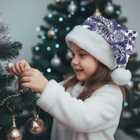 Blue Tonga Kilisimasi Fiefia Christmas Santa Hat Pacific Patchwork Xmas Vibes - Polynesian Pride