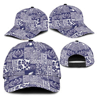 Blue Tonga Kilisimasi Fiefia Classic Cap Pacific Patchwork Xmas Vibes - Polynesian Pride
