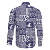 Blue Tonga Kilisimasi Fiefia Family Matching Long Sleeve Bodycon Dress and Hawaiian Shirt Pacific Patchwork Xmas Vibes LT9 - Polynesian Pride