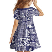 Blue Tonga Kilisimasi Fiefia Family Matching Puletasi and Hawaiian Shirt Pacific Patchwork Xmas Vibes LT9 - Polynesian Pride