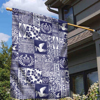 Blue Tonga Kilisimasi Fiefia Garden Flag Pacific Patchwork Xmas Vibes LT9 - Polynesian Pride