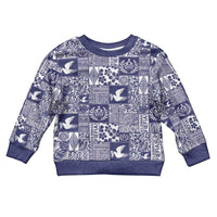 Blue Tonga Kilisimasi Fiefia Kid Ugly Christmas Sweater Pacific Patchwork Xmas Vibes - Polynesian Pride