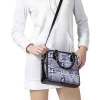 Blue Tonga Kilisimasi Fiefia Shoulder Handbag Pacific Patchwork Xmas Vibes LT9 - Polynesian Pride