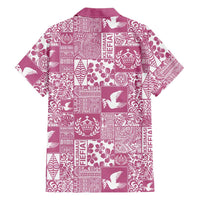 Pink Tonga Kilisimasi Fiefia Family Matching Puletasi and Hawaiian Shirt Pacific Patchwork Xmas Vibes LT9 - Polynesian Pride