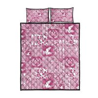 Pink Tonga Kilisimasi Fiefia Quilt Bed Set Pacific Patchwork Xmas Vibes LT9 - Polynesian Pride