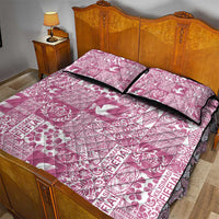 Pink Tonga Kilisimasi Fiefia Quilt Bed Set Pacific Patchwork Xmas Vibes LT9 - Polynesian Pride