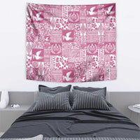 Pink Tonga Kilisimasi Fiefia Tapestry Pacific Patchwork Xmas Vibes LT9 - Polynesian Pride