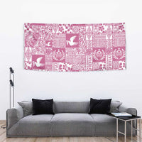 Pink Tonga Kilisimasi Fiefia Tapestry Pacific Patchwork Xmas Vibes LT9 - Polynesian Pride