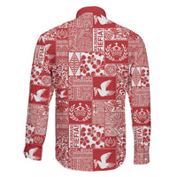 Red Tonga Kilisimasi Fiefia Family Matching Summer Maxi Dress and Hawaiian Shirt Pacific Patchwork Xmas Vibes LT9 - Polynesian Pride