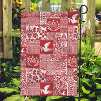 Red Tonga Kilisimasi Fiefia Garden Flag Pacific Patchwork Xmas Vibes LT9 Garden Flag Red - Polynesian Pride