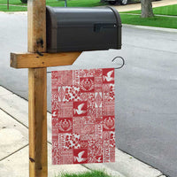 Red Tonga Kilisimasi Fiefia Garden Flag Pacific Patchwork Xmas Vibes LT9 - Polynesian Pride