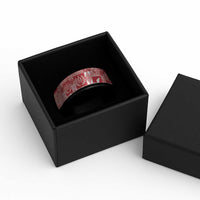 Red Tonga Kilisimasi Fiefia Spinner Ring Pacific Patchwork Xmas Vibes - Polynesian Pride