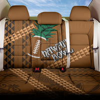 Custom Hawaii Honolulu Bowl Back Car Seat Cover With Kakau Tribal Pattern LT9 One Size Brown - Polynesian Pride