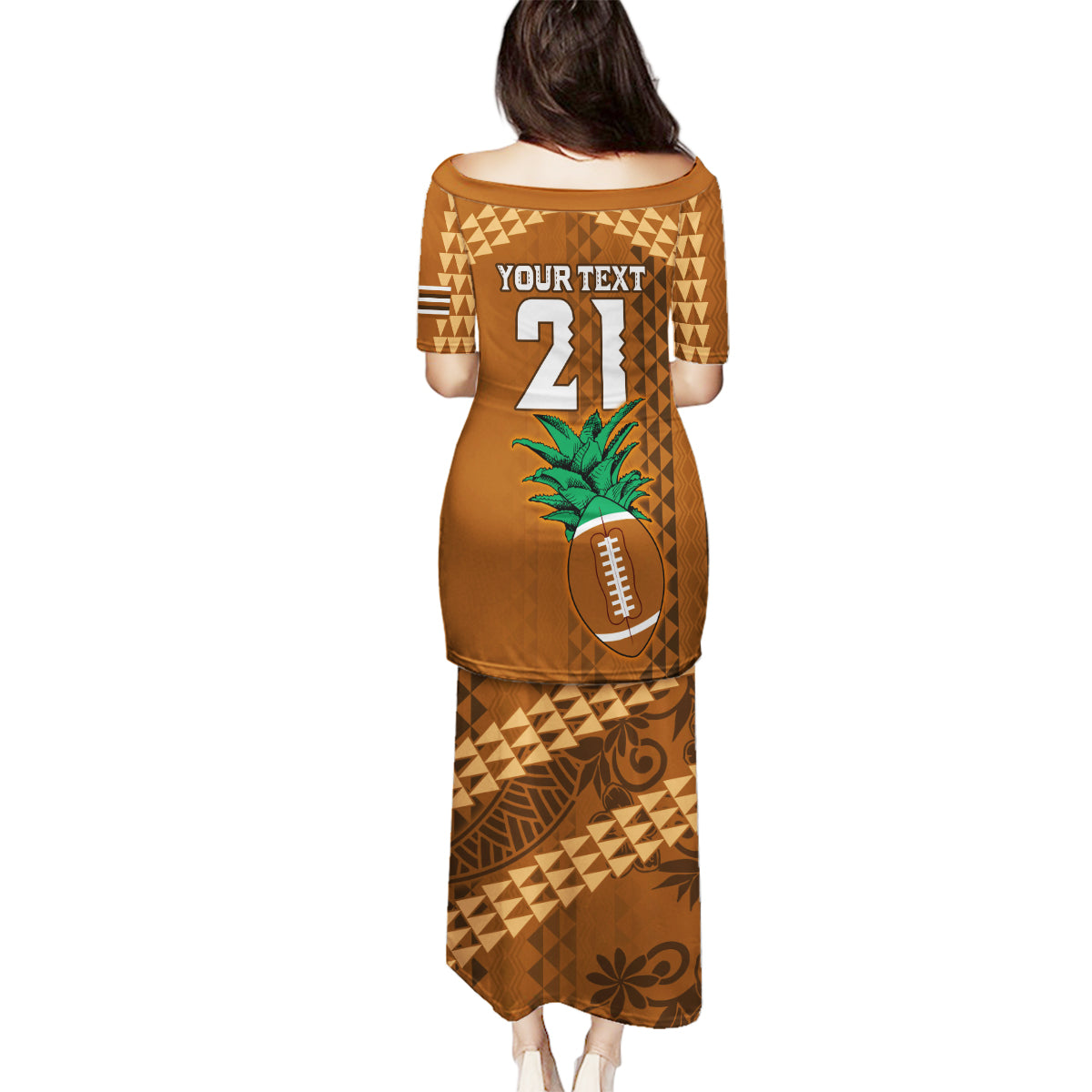 Custom Hawaii Honolulu Bowl Family Matching Puletasi Dress and Hawaiian Shirt With Kakau Tribal Pattern LT9 - Polynesian Pride