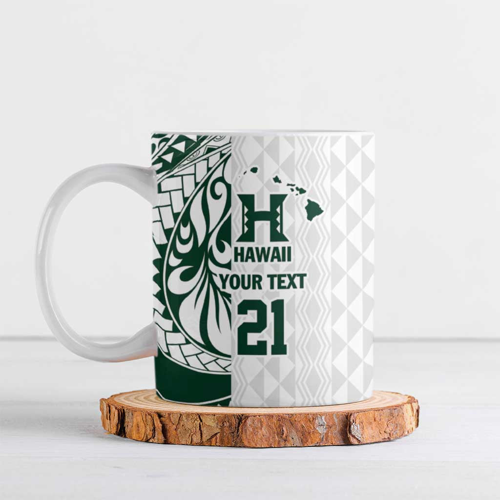 Polynesian Hawaii Volleyball Custom Ceramic Mug Kakau with Sport Style LT9 White - Polynesian Pride